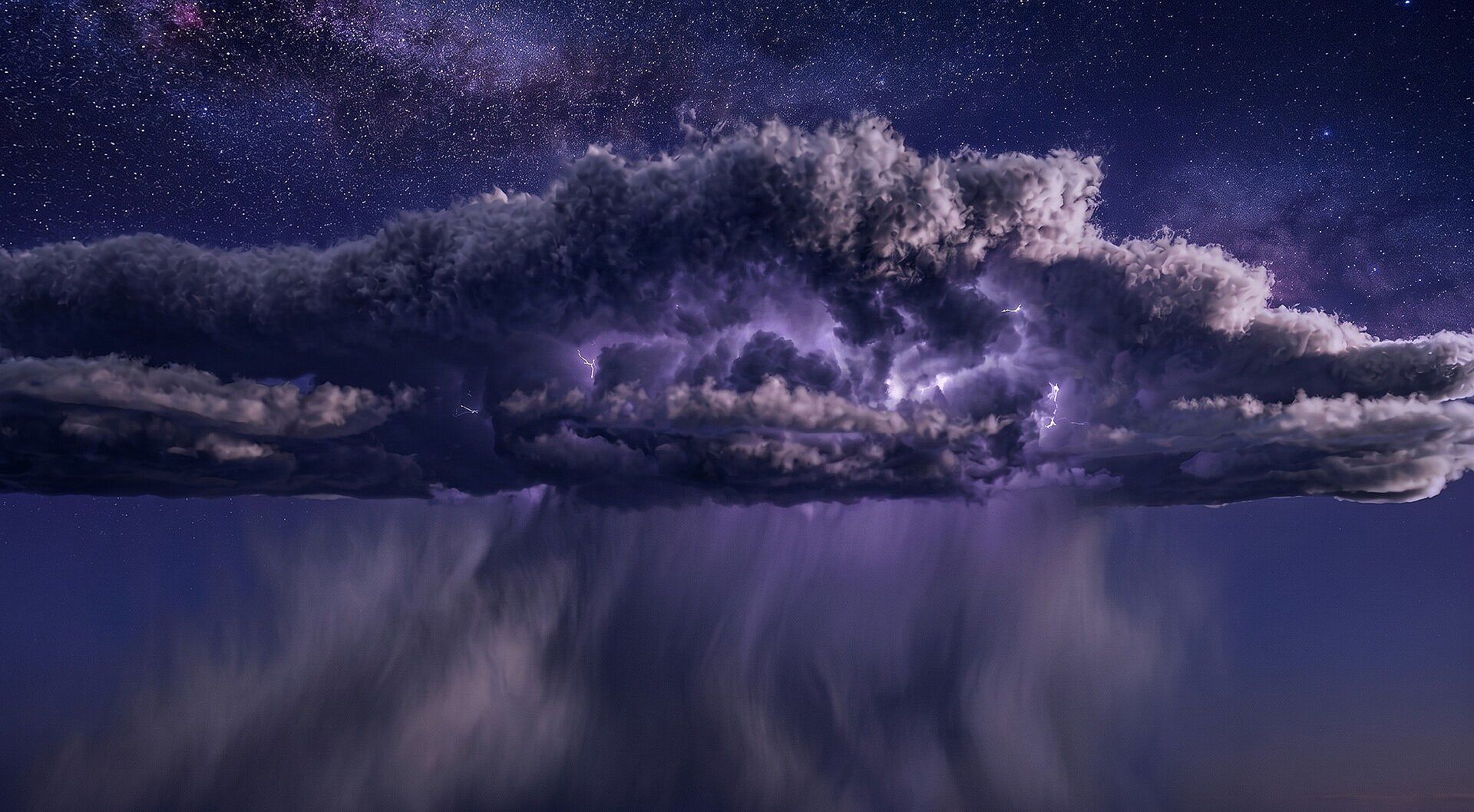 C&C Creative Suite - night storm render with Milky Way